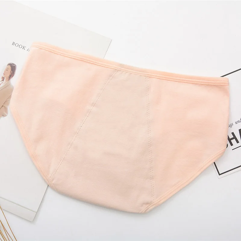 

Hot 3pcs Women Underwear Solid Color Breathable Seamless Leakproof Sanitary Period Briefs CGU 88