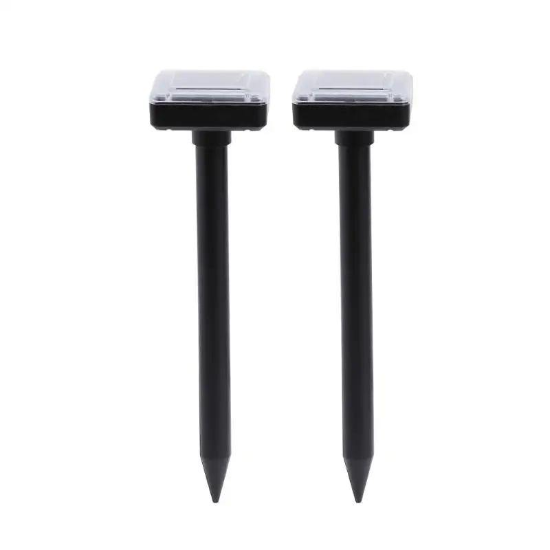 

2pcs Solar Outdoor Yard Ultrasonic Sonic Vole Snake Pest Mouse Repellers Easy to Use and Safe No Poison and No Chemicals