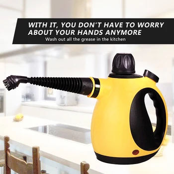 

Chemical-Free Cleaning Handheld Pressurized Steam Cleaner with 10-Piece Accessory Set Purpose and Multi-Surface All Natural
