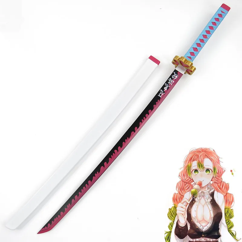 

Anime Demon Slayer: Kimetsu No Yaiba Cosplay Props Kanroji Mitsuri Wooden Sword Weapons Prop for Comic Party Halloween Cosplay