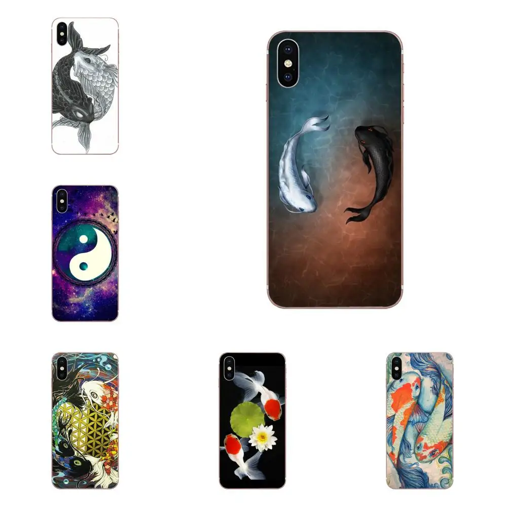 

For Galaxy Alpha Note 10 Pro A10 A20 A20E A30 A40 A50 A60 A70 A80 A90 M10 M20 M30 M40 TPU Design Phone Yin Yang Koi Fish Perfect