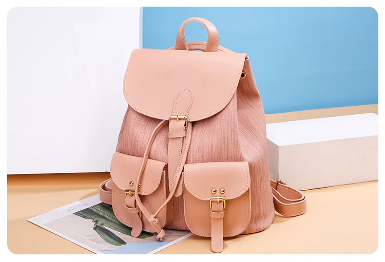 Brown Black Women Backpack Soft Leather School Bag For Teen Girls Casual Travel Bagpack 2019 New Fashion Female Luxury Backpacks (7)