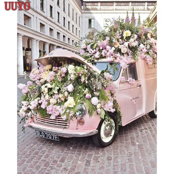 

5D diamond painting flower full square pink car diamond embroidery sale diamond mosaic rhinestones photo home decoration