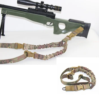 

1 point Tactical gun Sling Single Point Bungee usa army Rifle Sling Strap sling belt for hunting accessories