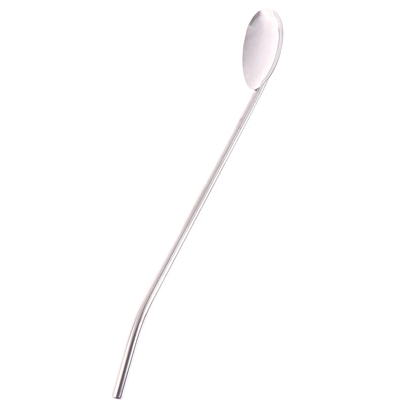 1pc Stainless Steel Straws Filter Long Spoon Straws Drink Reusable Tea Tools Washable Bar Accessories Metal Drinking Straws