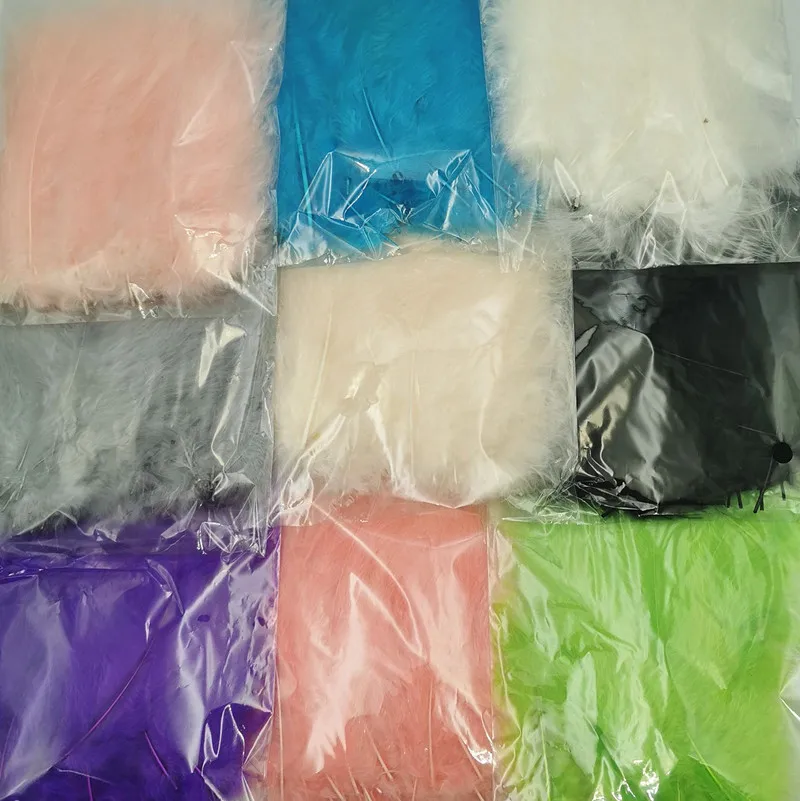 4-6 Inches Turkey Marabou Feathers Fluffy Fluffy Chicken Plume for Wedding Party DIY Craft Jewelry Decoration Supplies 50pcs/lot