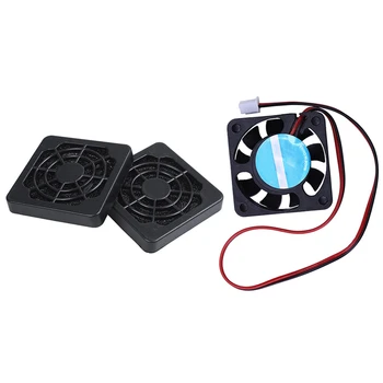 

2 Pcs Black Plastic Square Dustproof Filter 40Mm Pc Case Fan Mesh & 1 Pcs 3D Printer 24V Cooling Fan