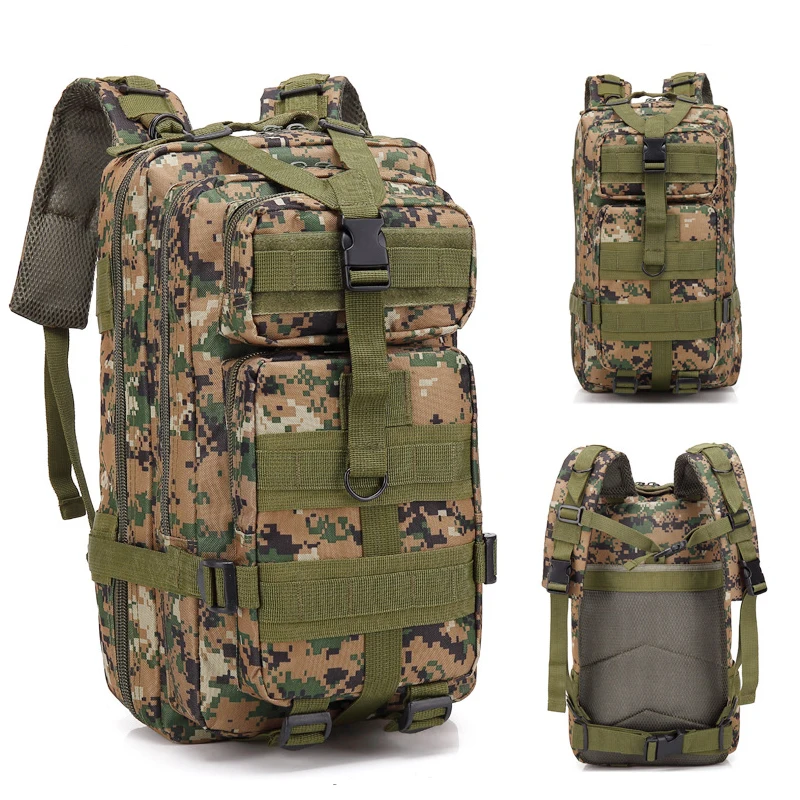 Hot Sale Men Outdoor Military Army 3p Tactical Backpack Molle Camping Hiking Trekking Sport Camouflage Bag 4