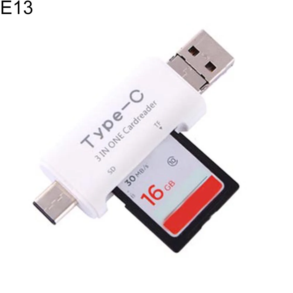 Мини портативный микро USB 2,0 тип-c TF флэш-цифровой считыватель карт OTG адаптер