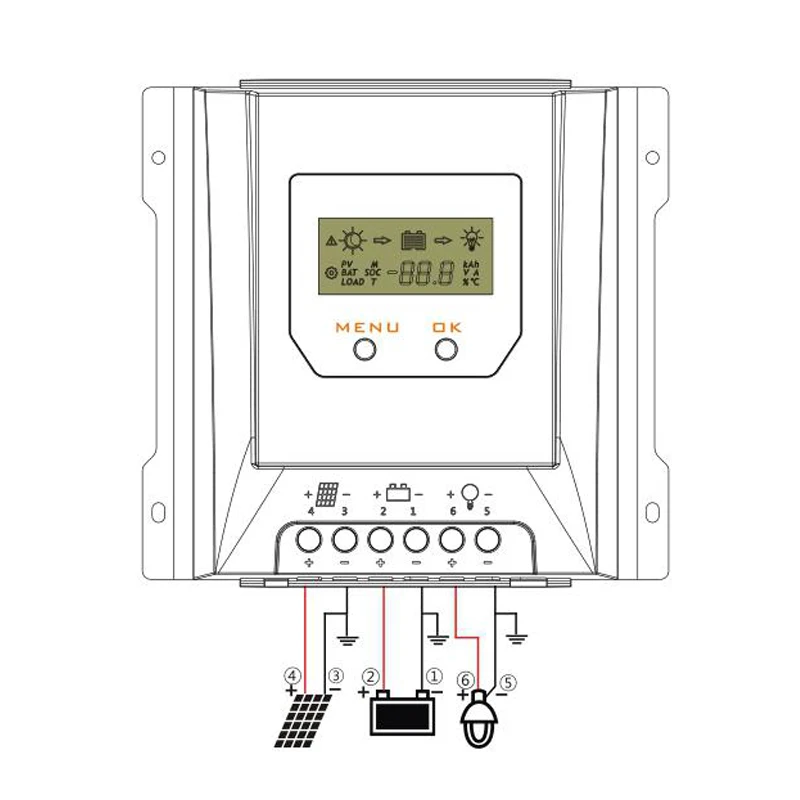 ソーラーパネルコントローラー,ワイヤレスBluetooth,40a 12v 24v,リチウム充電,液晶ゲルバッテリーとLCDディスプレイと互換性あり  AliExpress