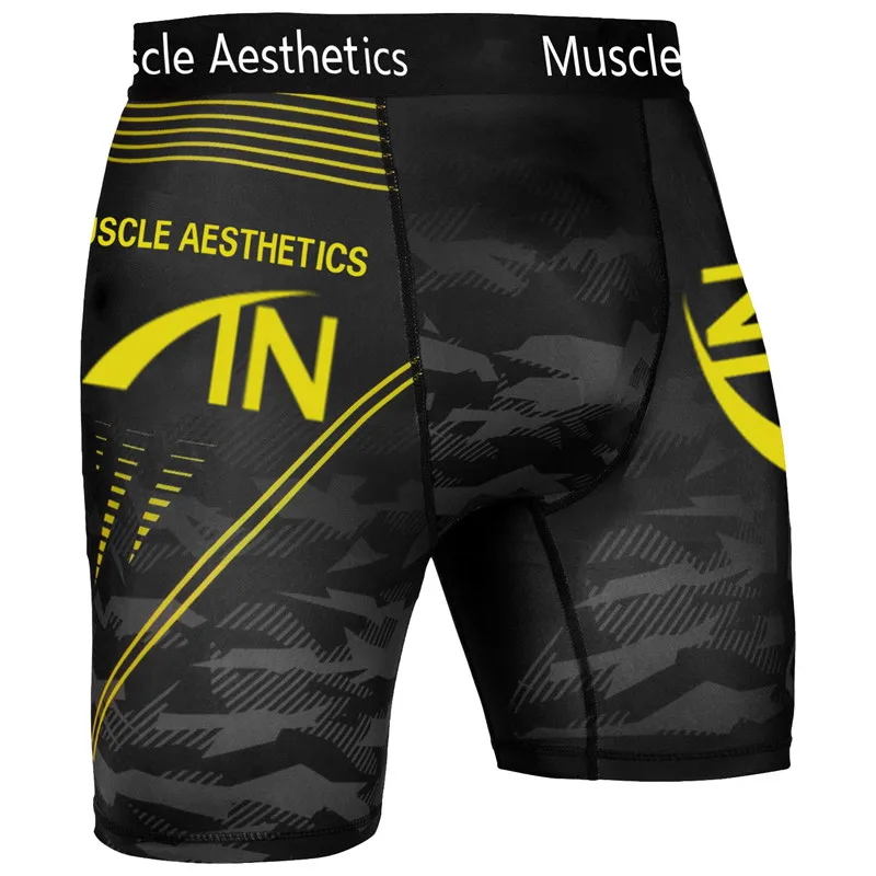 Men's Shorts Gyms Fitness Bodybuilding Joggers Workout Run Cycling Shorts High-elastic Skinny Compression Quick Drying Leggings