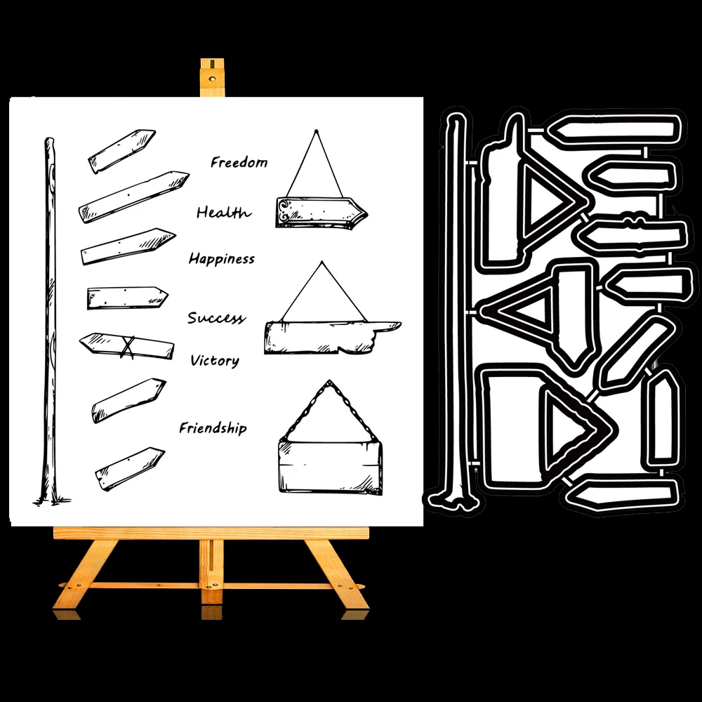 

AZSG Blessing pointer Clear Stamps and Cutting Dies NEW 2020 For DIY Scrapbooking/Album Card Make Decorative Rubber Stamp Craft