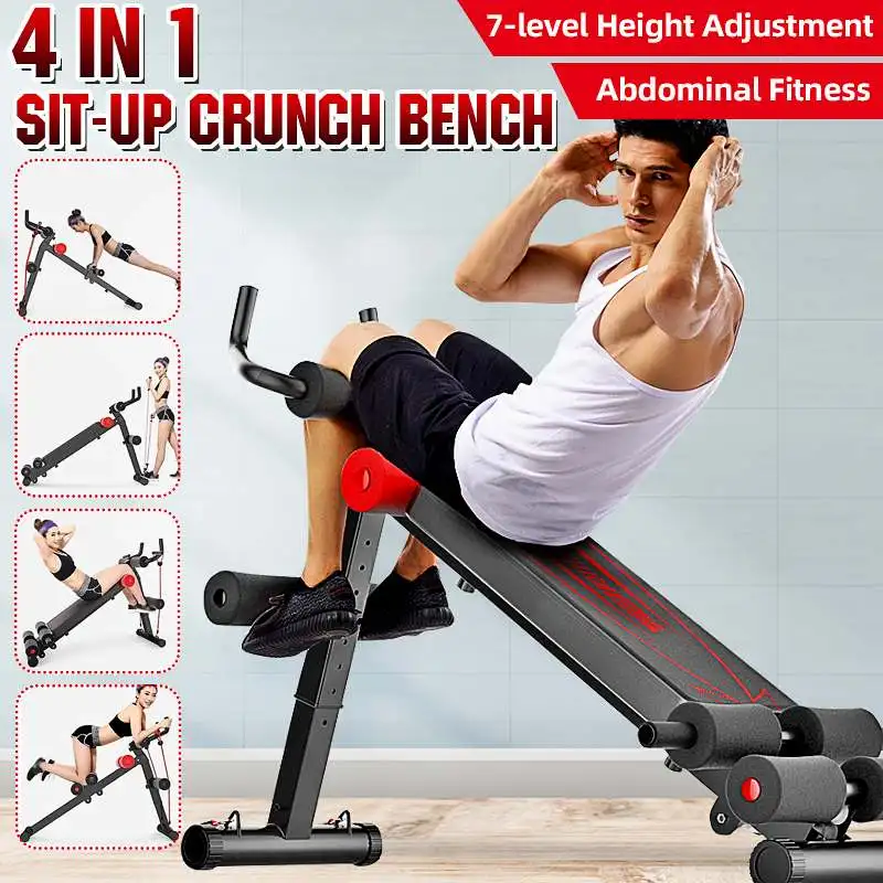 US $97.19 Multifunctional Abdominal Training Board Workout Sports Dumbbell Stool Exercise Tools Fitness Workout Gym Home Ab Sit Up Bench