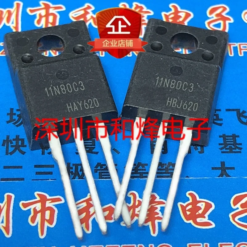 6 pçs/lote 11N80C3 SPA11N80C3 TO 220F 800V 11A Em Estoque|Transistores ...