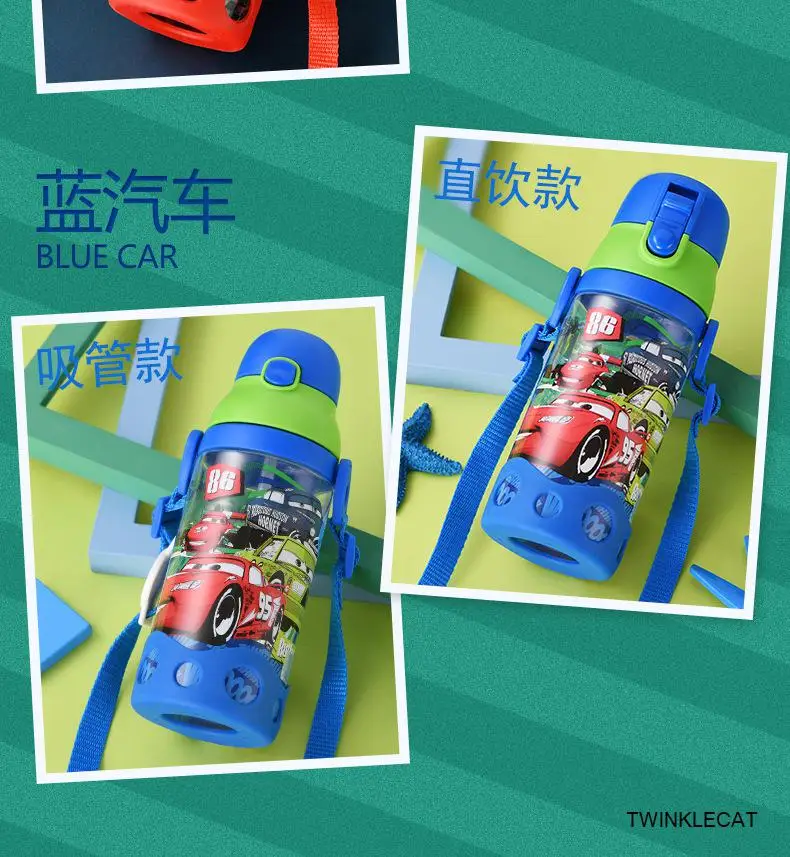 Дисней Минни Микки чашки с изображением мыши мультфильм Пластиковые Твердые кормления студентов удобный открытый ребенок спортивная бутылка с соломинкой 500 мл
