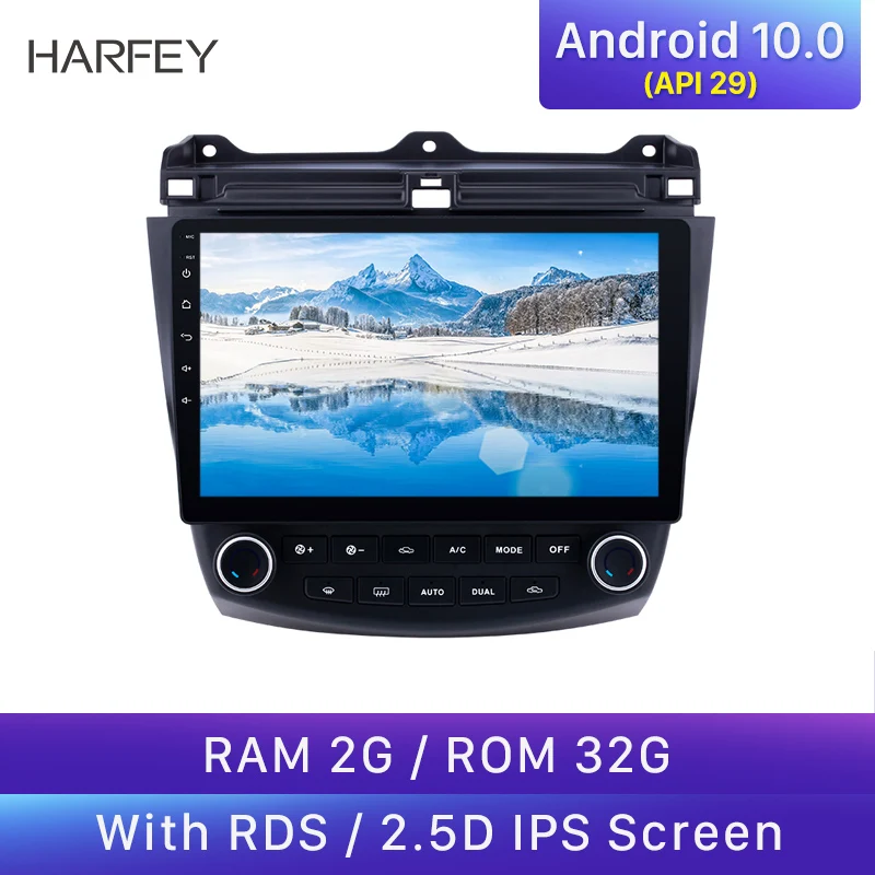 Автомобильный мультимедийный плеер Harfey четырехъядерный Android 10 0 1 дюйма 2DIN Wi Fi GPS