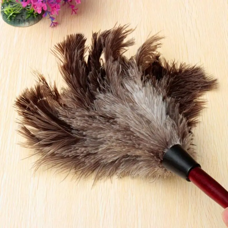 Feather Duster Ostrich With Long Handle Electrostatic Dust Cleaning Tool