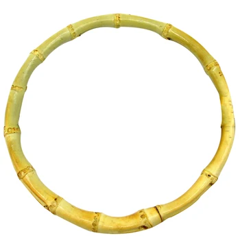 

Women Durable Bamboo Portable Round Shape For Handbag Vintage Non Toxic Bag Handle Replacement DIY Accessories Practical
