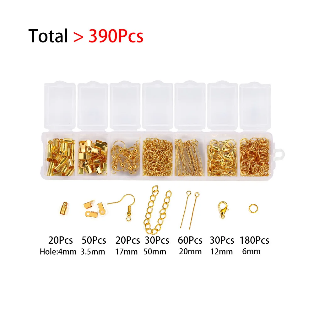 Jewelry Crafting Essentials Kit: Lobster Clasps, Jump Rings, and Earring Hooks