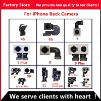 Cámara trasera original para iphone, lente principal con cable flexible, X, XR, XS, MAX, 11, 12, PRO, 4S, 6S, 7, 8 Plus