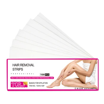 

100 Pcs Hair Removal Strips Thickened Non-woven Beeswax Depilatory Paper Depilatory Wax Papers Hairl Epilator Cloth Removing Too