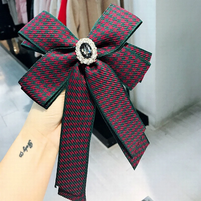 Простой корейский милый галстук-бабочка с цветами и гусиными лапами для женщин, модный костюм, ткань, рубашка, воротник, аксессуары