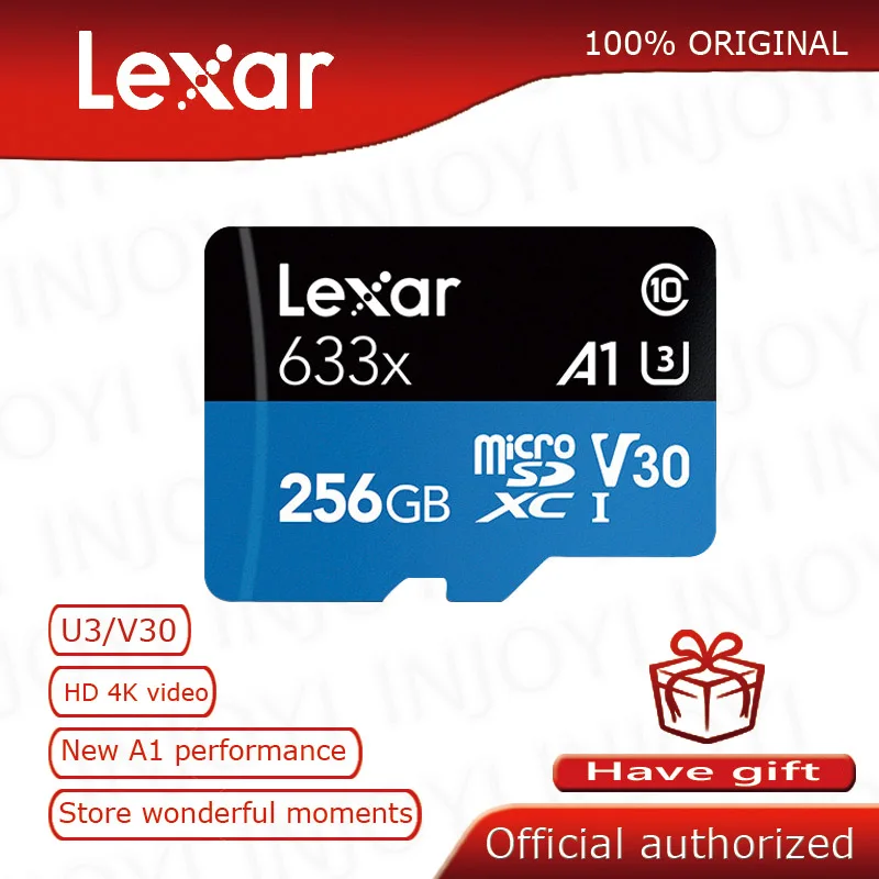 

Lexar micro sd card High-Performance 633x UHS-I Memory cards 256GB Max 95M/s Class10 A1 3D 4K flash tf card mecard Micro sd kart