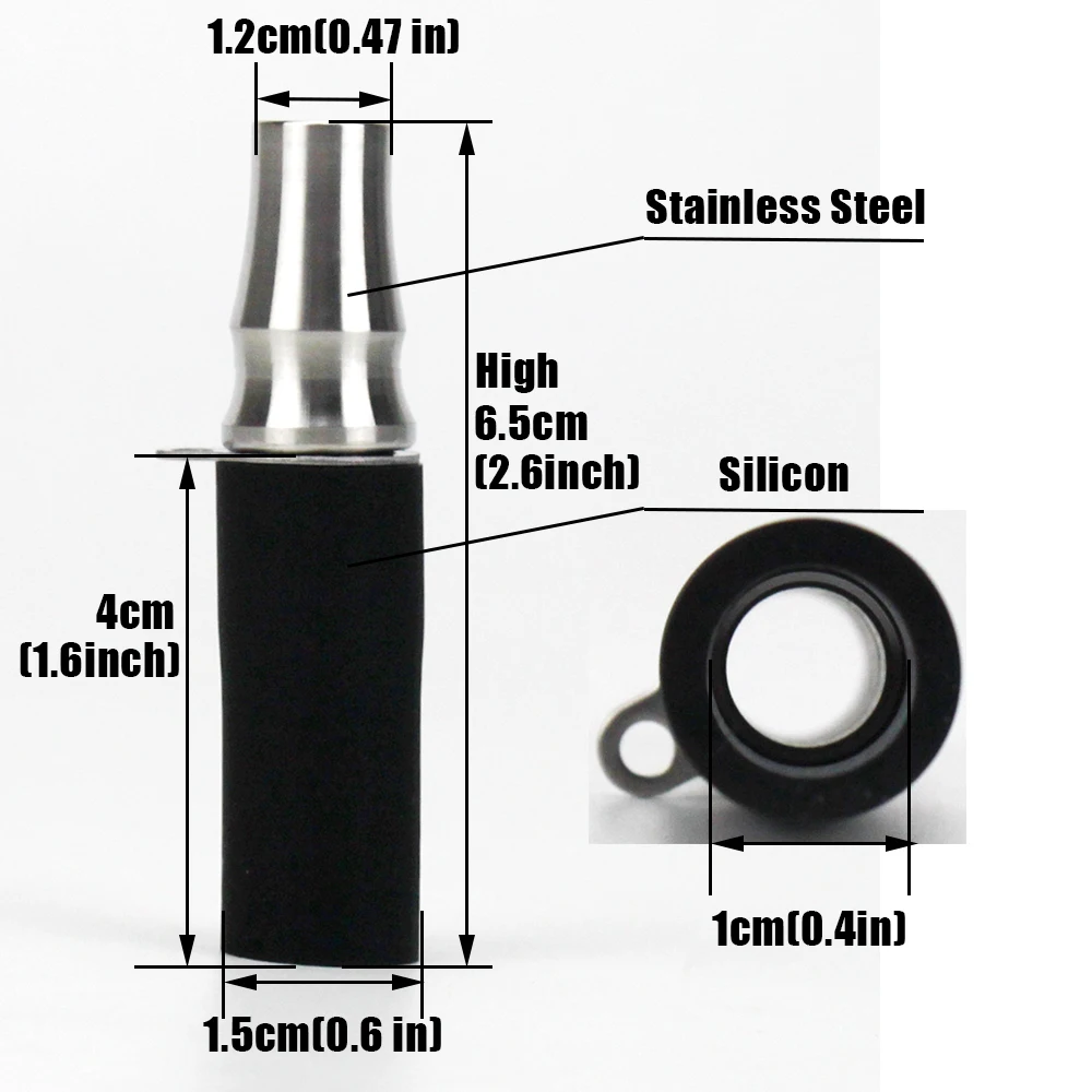 Мундштук кальяна из нержавеющей стали с ремешком из веревки кремния многоразовые наконечники для рта Chicha Narguile водяная трубка-кальян мундштук