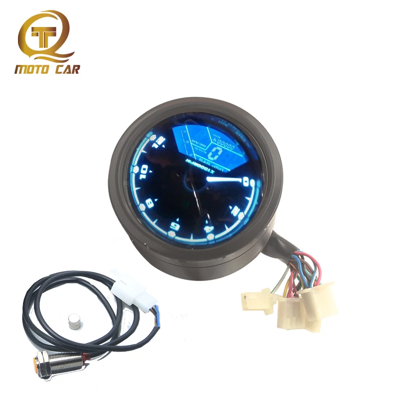 Цифровой измеритель скорости мотоцикла водонепроницаемый тахометр с ЖК