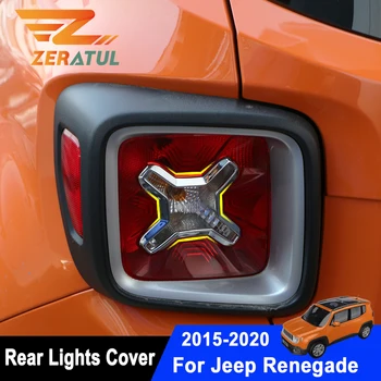

Zeratul for Jeep Renegade 2015 2016 2017 2018 2019 2020 Car Rear Lights Cover Back Lamps Trim Sticker Accessories