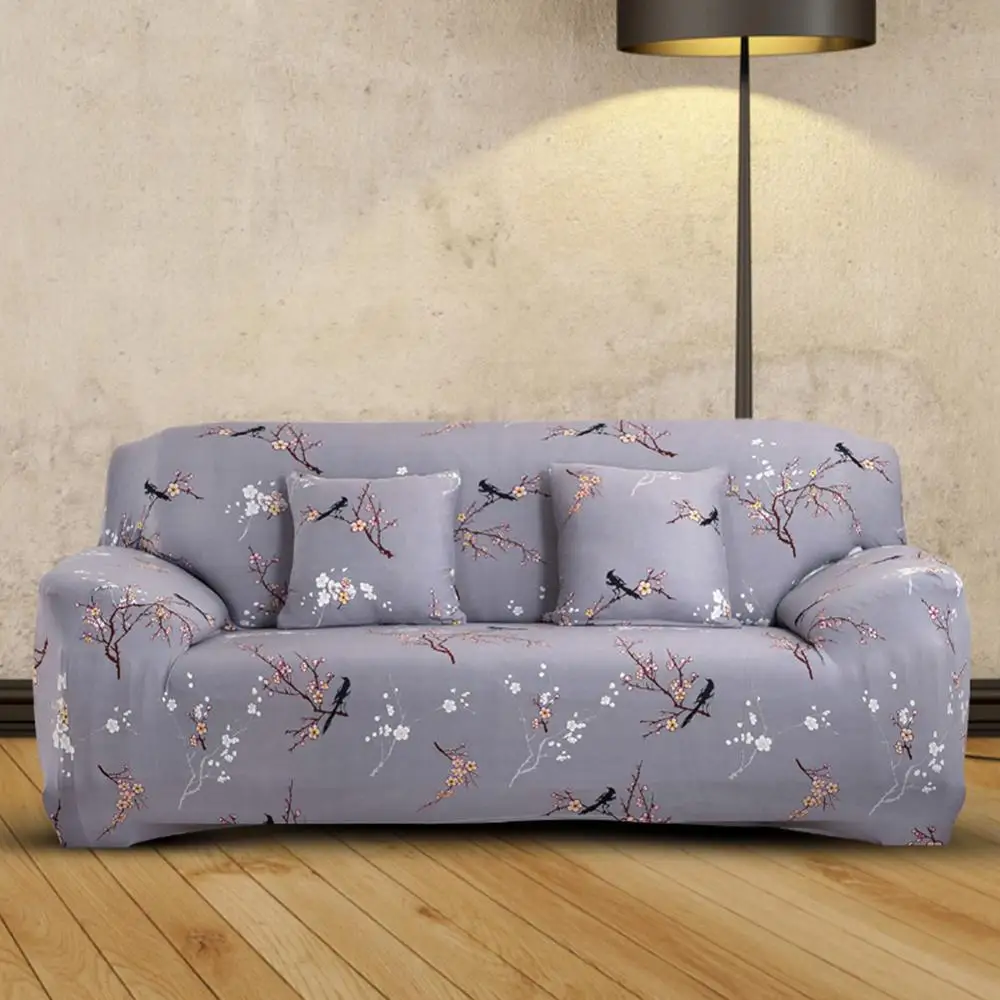 

Yeahmart Floral Printed Sofa Cover 1/2/3 Seat Elastic Universal Sectional Slipcover Stretch Couch Cover L shape for Living Room