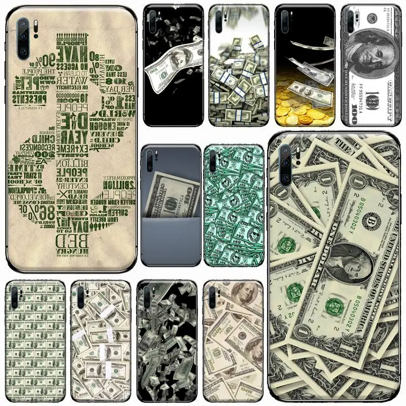 

us Big Money 100 Dollars design Phone Case For Huawei honor Mate P 9 10 20 30 40 Pro 10i 7 8 a x Lite nova 5t