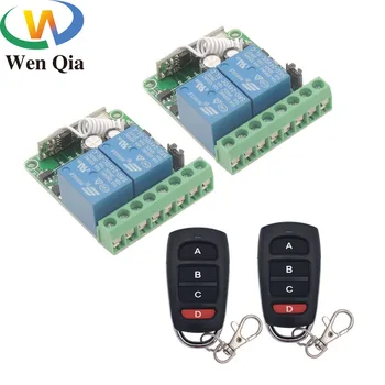 

433MHz Wireless Universal Remote Control DC12V 10Amp 2CH 2 gangs rf Relay Receiver and Transmitter for road door / Motor switch