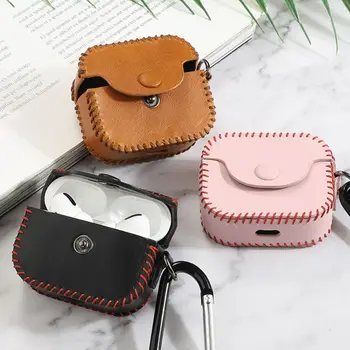 

Durable Shockproof Leather Storage Bag Portable Carrying Case Box for Airpods Pro Earphones Headset Accessories