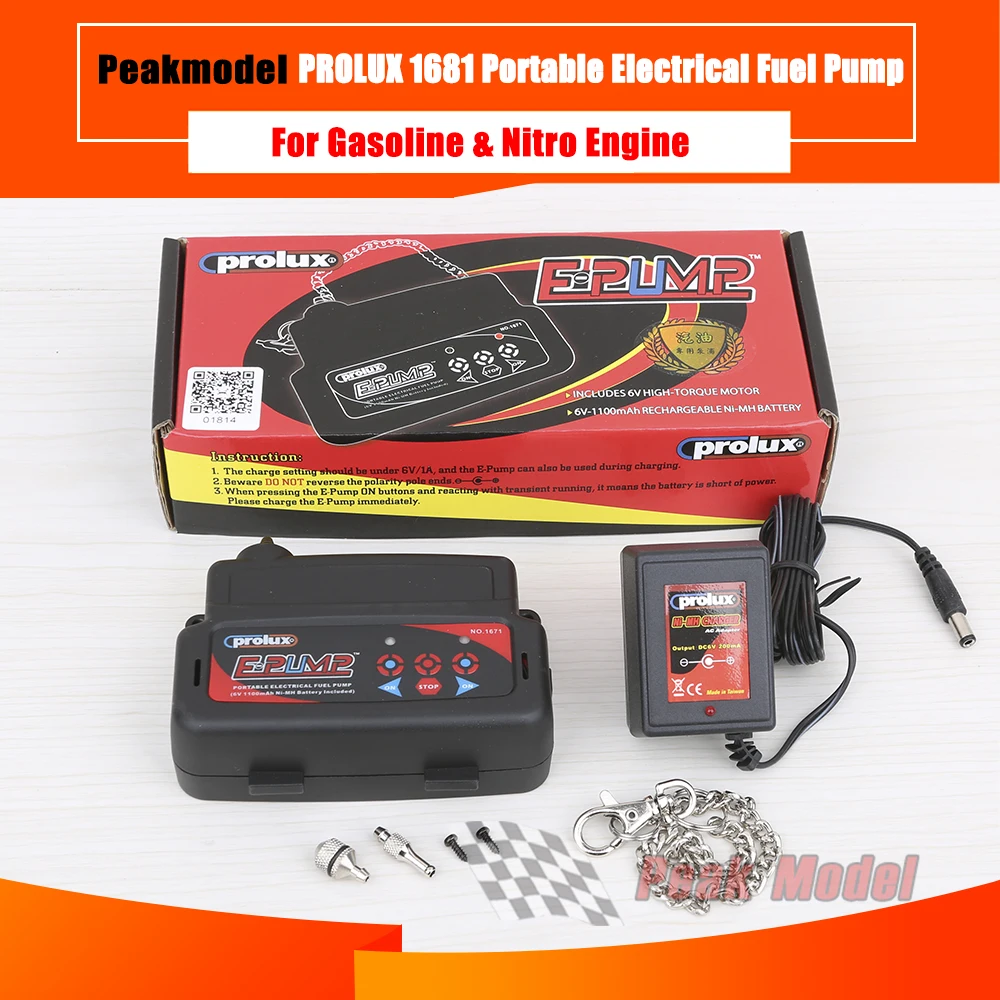 Prolux E-Pump Portable Electri Fuel Pump W/6V 1100Mah Batt