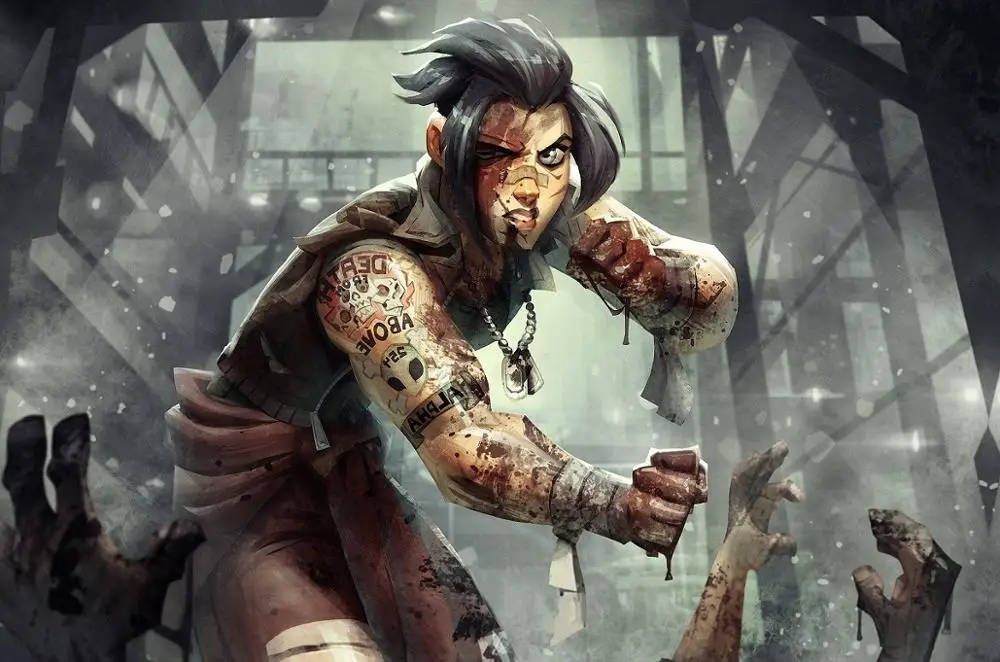 Плакат из ткани с героями аниме Темный ужас художественный постер изображением