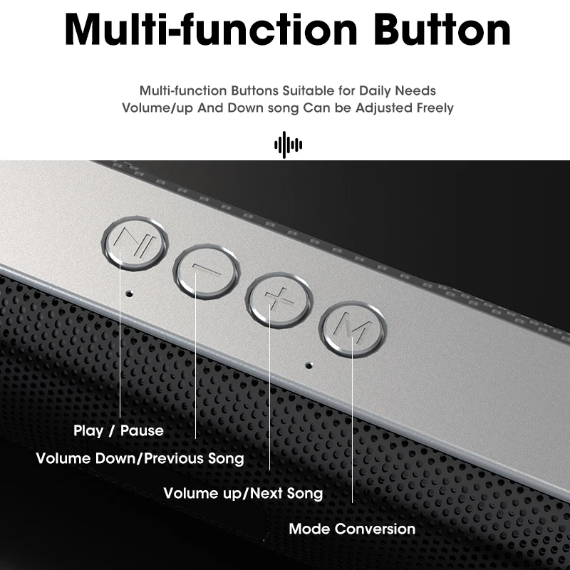 US $23.44 - 24.45 Niye 6D Surround Soundbar Bluetooth 5.0 Home Speaker Wired Computer Speakers Stereo Subwoofer Sound Bar for PC Laptop Theater TV