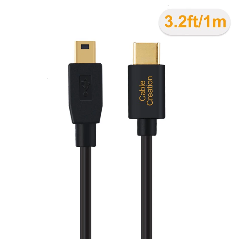Мини-usb к USB C кабель, USB type C к мини-b шнур, совместимый с GoPro Hero 3+, сотовый цифровая камера мобильного телефона и мини-b устройств