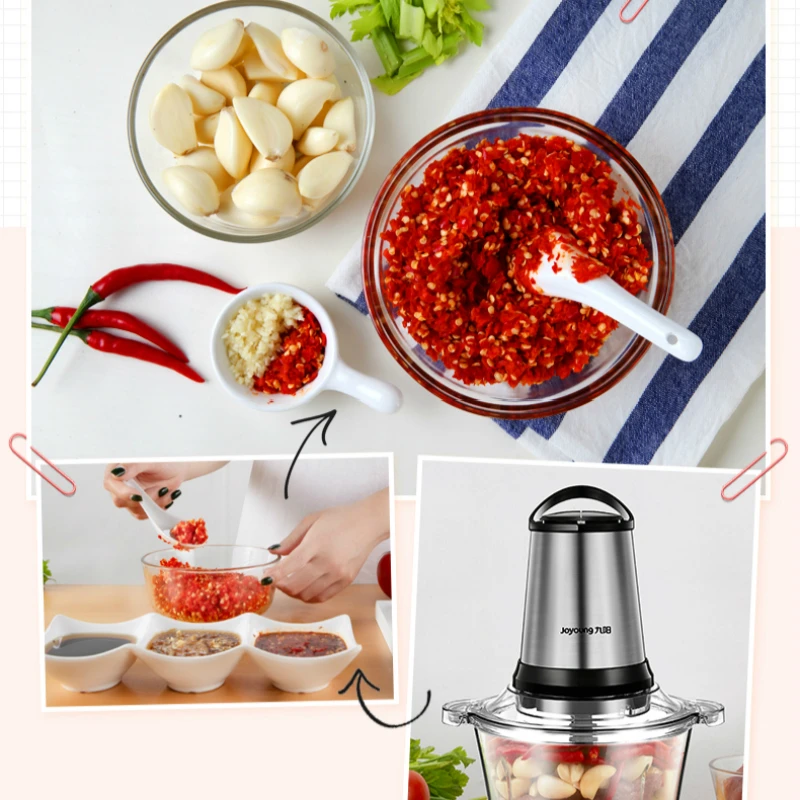 JRM0066 Jiuyang Electric Meat Grinder Household Stainless Grinder Vegetable Blender Cooking Machine Multifunctional Meat Mixer