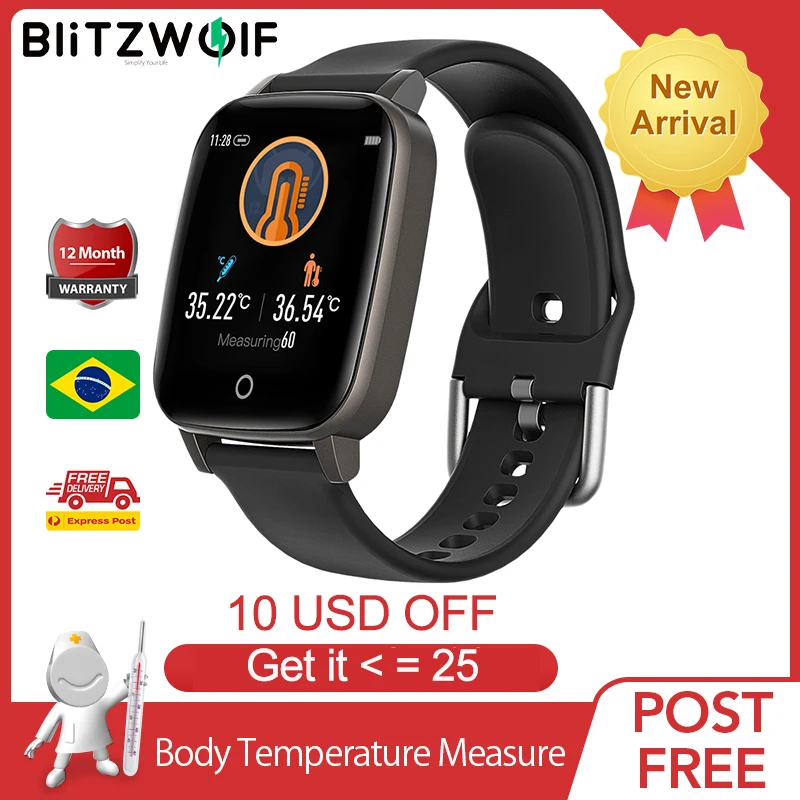  BlitzWolf BW-HL1T монитор пульса и кровяного давления SpO2 женские часы смарт часы мужские отследить свой зак... 