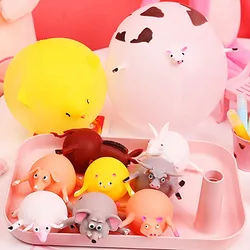 Novo estilo animal brinquedos squishy inflável brinquedo animal squeeze macio bola balão bonito engraçado crianças presentes