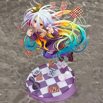 

17cm Anime No Game No Life White 3 Generation Poker PVC Anime Figures Collectible Figurines Toy Model Gift