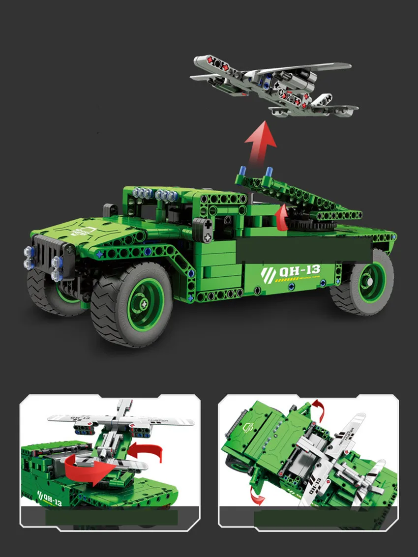 Новые RC военные игрушки танк джип мотор силовые функции автомобиль Fit Technic SWAT