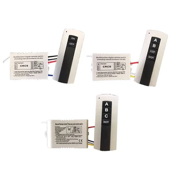 

Home Wireless Light Switch 1 Channel 2 Channel 3 Channel ON/OFF Lamp Remote Control Switch Receiver Transmitter Dropshipping