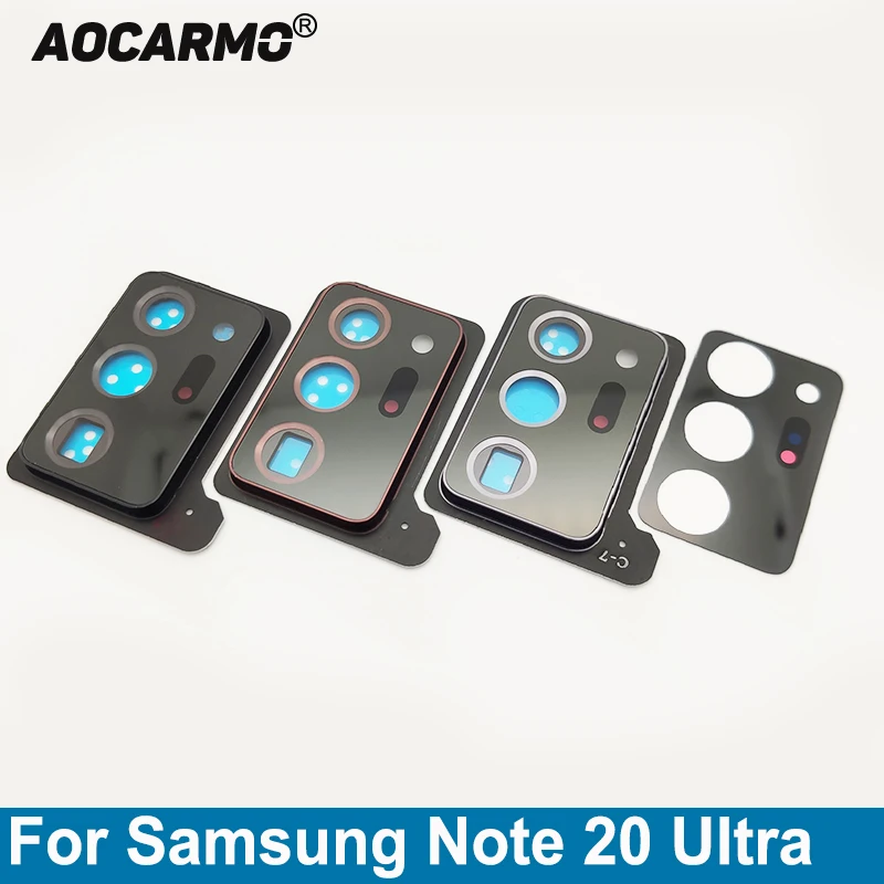 Стекло для объектива задней камеры Aocarmo Samsung Galaxy Note 20 Ultra 20u с клейким покрытием и
