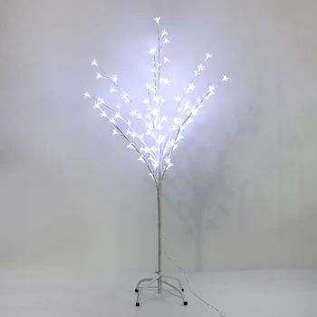 

Lámpara Cerezo 120cm Blanco 100 LED árbol de luz de decoración interior exterior Base metálica Estable LBShipping