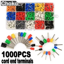 

1000PCS 0.5mm-6mm Insulated Wire Cable Cord End Ferrules Terminal Assortment Kit