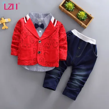 

LZH 2020 Autumn Kids Baby Boys Clothes Sets Long-sleeved Gentleman 3pcs Costume Outfit Children Clothing For Boys Suit 1-5 Years