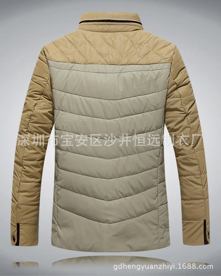 Stock Men's Cotton-padded Jacket Stand Collar Slim Fit Korean-style Fashion MEN'S Coat Cotton-padded Clothes Warm Male Padded