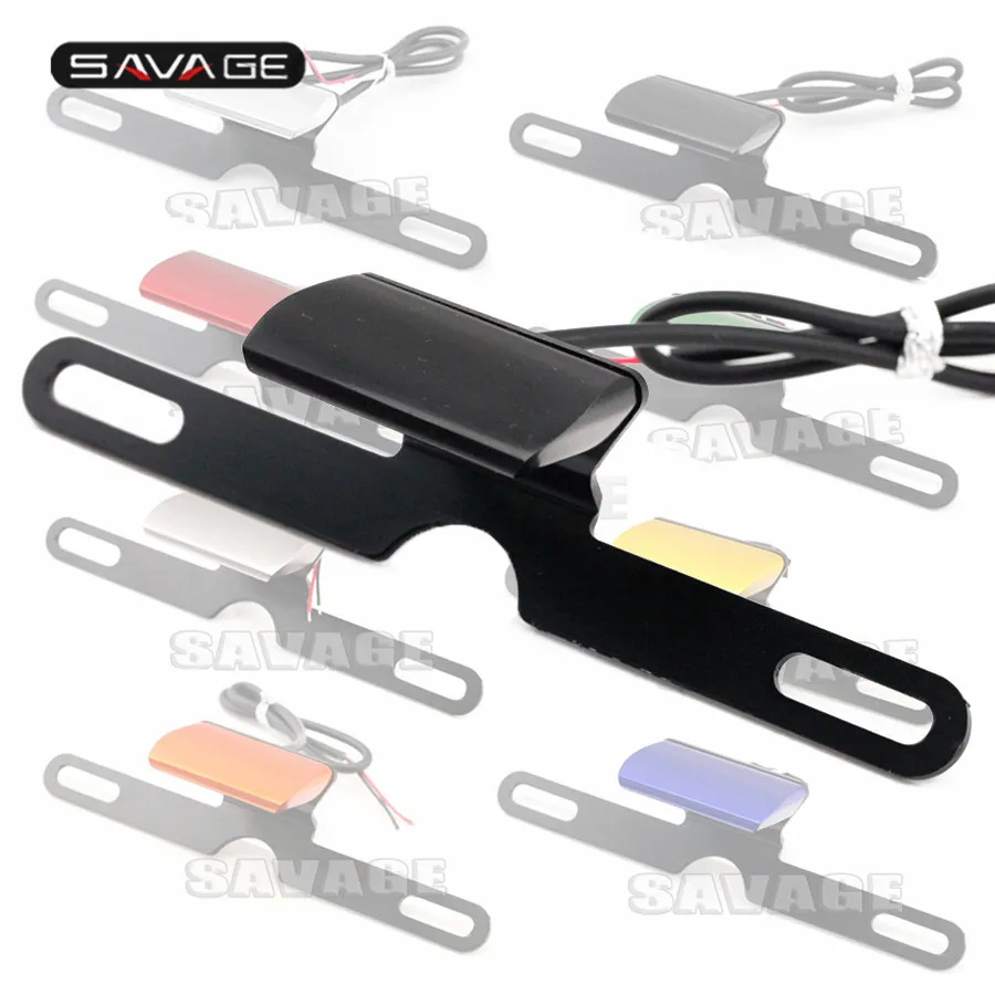 

For SUZUKI DL650 V Strom DL 650 2008 1000 V-Strom Motorcycle Accessories Flashing LED CNC Aluminum License Plate Holder Light